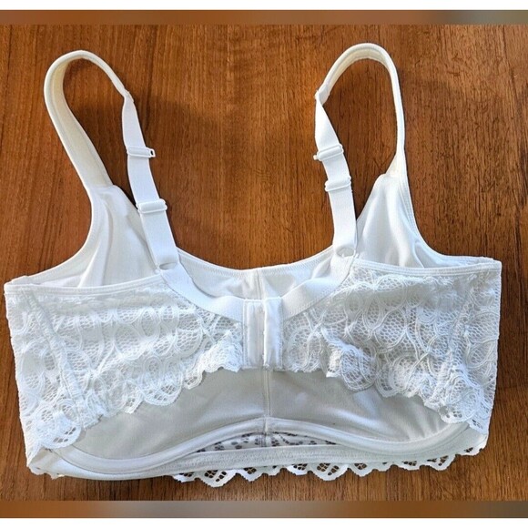 NWOT Paramour Marron Underwire Unlined Camisole Bra White 38DDD - Picture 3 of 7